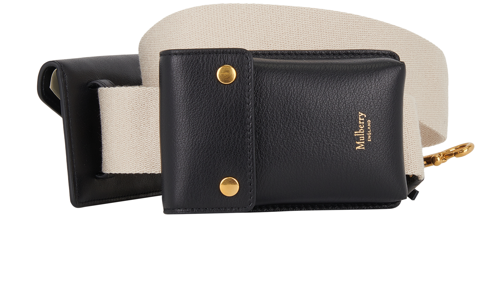 Mulberry Pocket Strap, &pound;180, Accessories, Beige/Black, Fabric/Leather, Other view